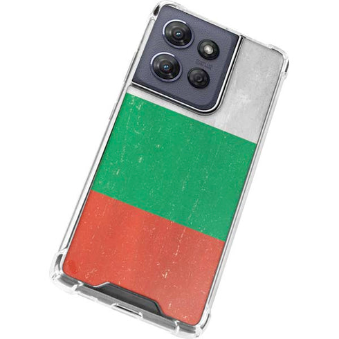 Bulgarian Flag Distressed Moto G Play 5G (2025) Clear Case